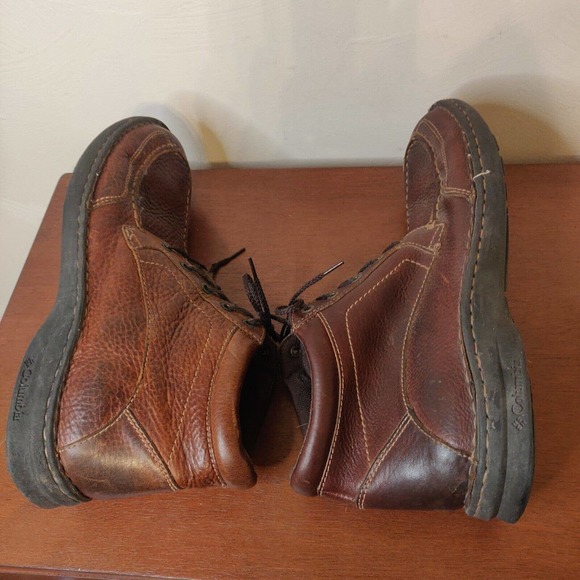 Columbia Men\'s Wayne Shoes Brown Leather High Top Size 11.5.
